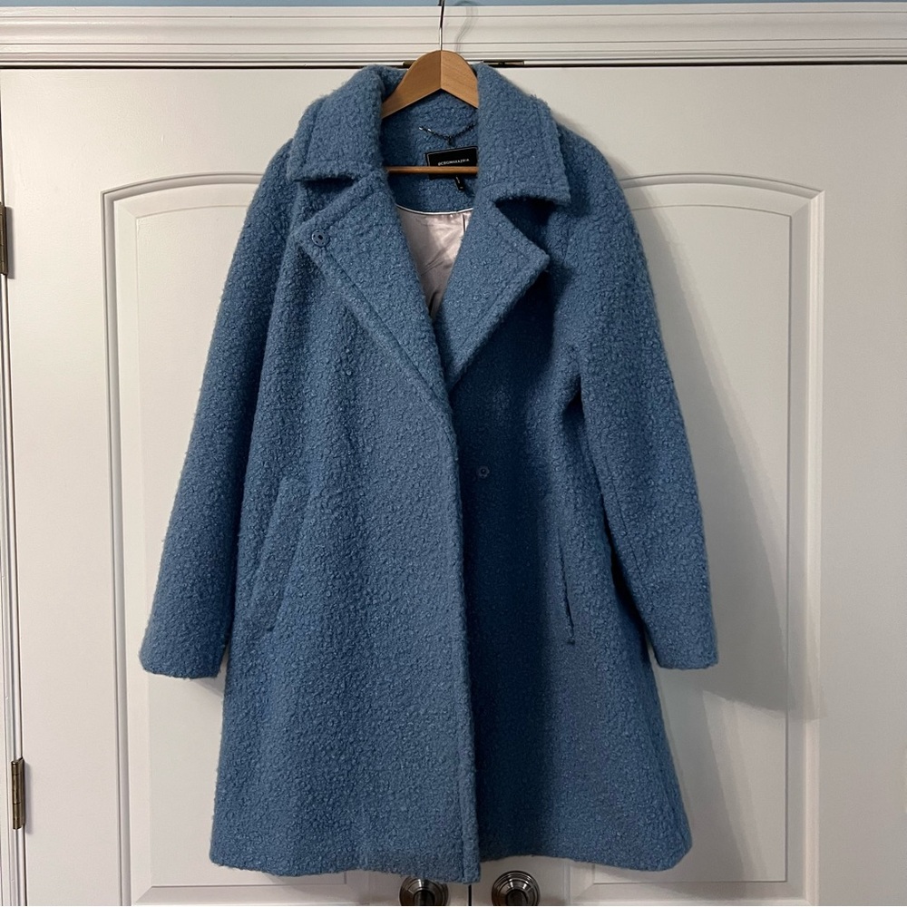 BCBGMaxAzria Blue Teddy Coat